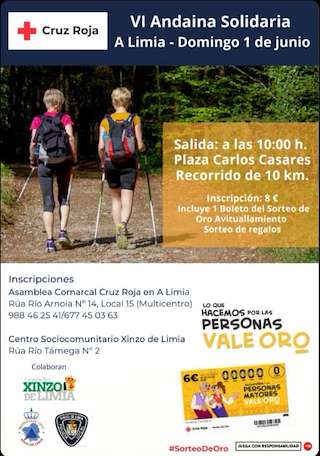 Fechas, información, programa, cartel, imágenes, mapa y ubicación de VI Andaina Solidaria da Cruz Vermella  en  Xinzo de Limia