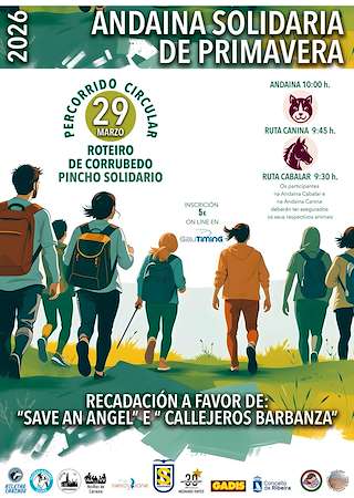 Fechas, información, programa, cartel, imágenes, mapa y ubicación de Andaina Solidaria de Primavera (2026)  en  Ribeira