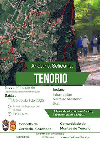 Fechas, información, programa, cartel, imágenes, mapa y ubicación de Andaina Solidaria de Tenorio  en  Cerdedo-Cotobade