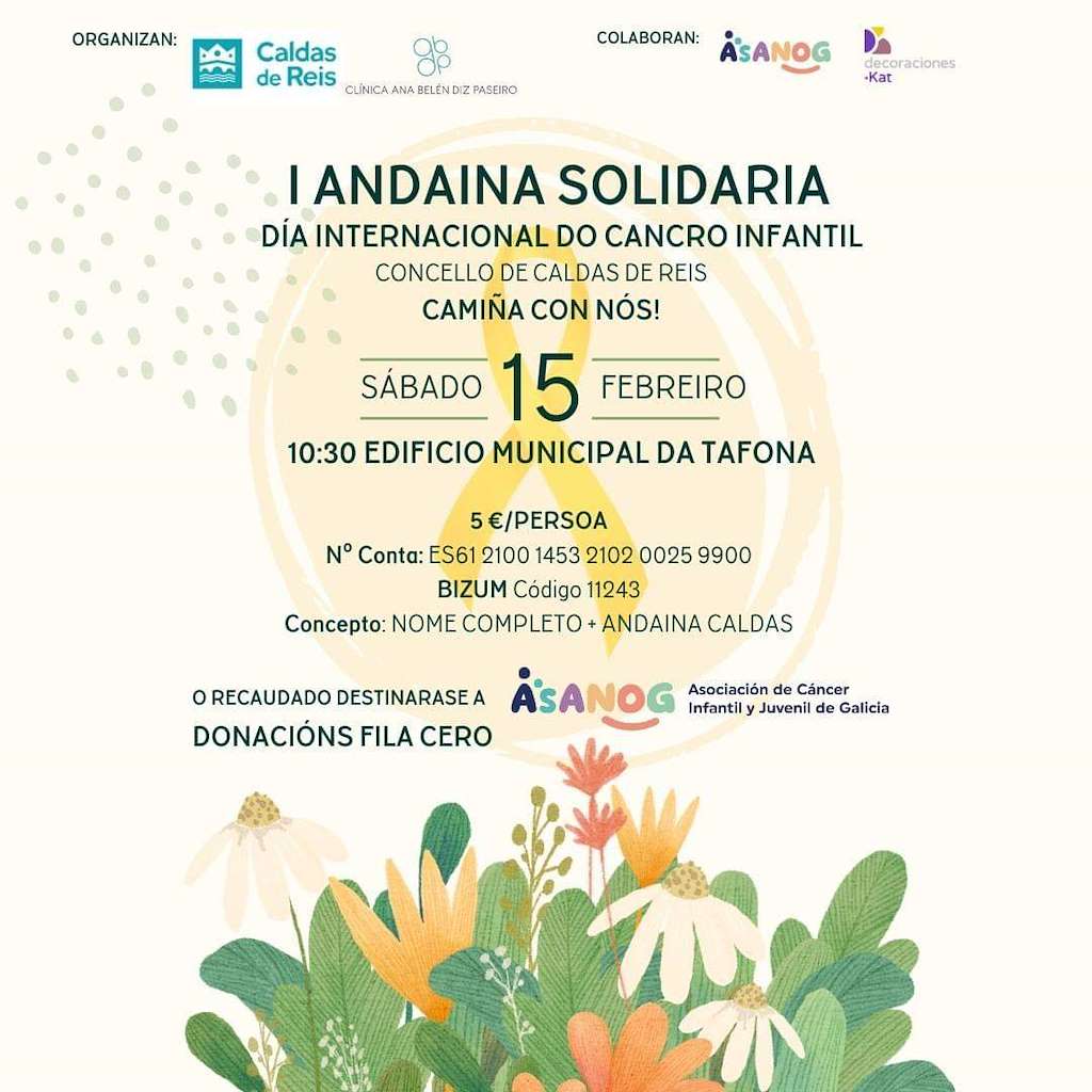I Andaina Solidaria Día Internacional do Cancro Infantil  en Caldas de Reis