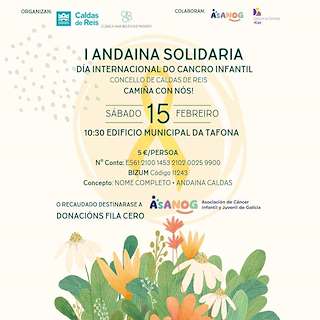 Fechas, información, programa, cartel, imágenes, mapa y ubicación de I Andaina Solidaria Día Internacional do Cancro Infantil   en  Caldas de Reis