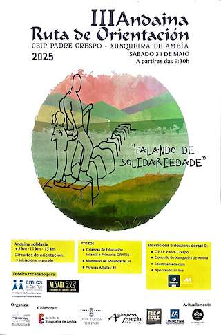 Fechas, información, programa, cartel, imágenes, mapa y ubicación de III Andaina Solidaria e Ruta de Orientación  en  Xunqueira de Ambía