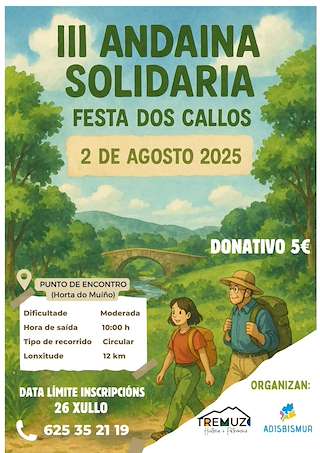 Fechas, información, programa, cartel, imágenes, mapa y ubicación de III Andaina Solidaria - Festa dos Callos  en  Outes