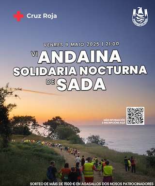 Fechas, información, programa, cartel, imágenes, mapa y ubicación de VI Andaina Solidaria Nocturna  en  Sada