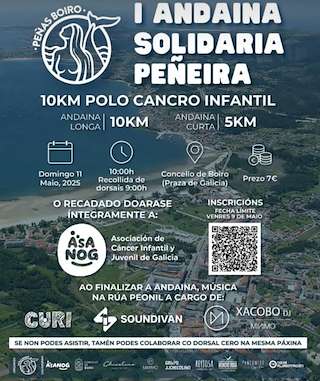 Fechas, información, programa, cartel, imágenes, mapa y ubicación de I Andaina Solidaria Peñeira   en  Boiro