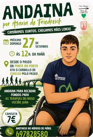 Fechas, información, programa, cartel, imágenes, mapa y ubicación de Andaina Solidaria Pola Ataxia (2026) en Camariñas