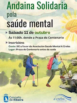 Fechas, información, programa, cartel, imágenes, mapa y ubicación de Andaina Solidaria pola Saúde Mental  (2025)  en  Ribeira