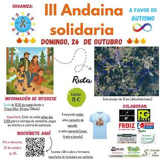 Fechas, información, programa, cartel, imágenes, mapa y ubicación de III Andaina Solidaria (2025)  en  Silleda