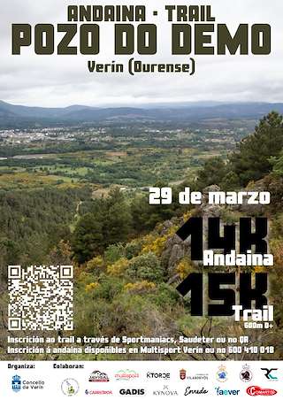 Fechas, información, programa, cartel, imágenes, mapa y ubicación de XIII Andaina - Trail Pozo do Demo  (2026)  en  Verín