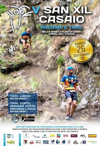 Fechas, información, programa, cartel, imágenes, mapa y ubicación de V Andaina & Trail San Xil Casaio (2026) en Carballeda de Valdeorras
