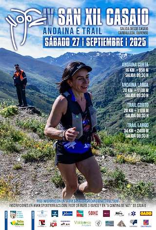 Fechas, información, programa, cartel, imágenes, mapa y ubicación de IV Andaina & Trail San Xil Casaio (2025)  en  Carballeda de Valdeorras