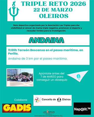Fechas, información, programa, cartel, imágenes, mapa y ubicación de Andaina Triple Reto (2026)  en  Oleiros