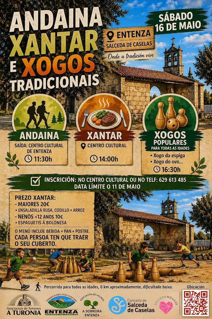Andaina, Xantar e Xogos Tradicionais de Entenza en Salceda de Caselas