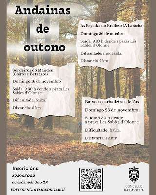 Fechas, información, programa, cartel, imágenes, mapa y ubicación de Andainas de Outono (2025) en Laracha