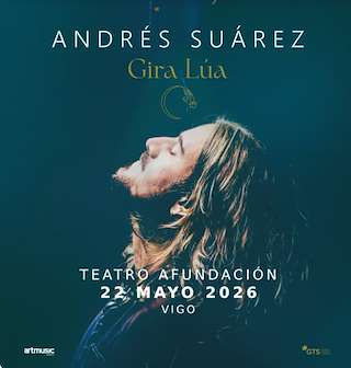 Fechas, información, programa, cartel, imágenes, mapa y ubicación de Andrés Suárez - Gira Lúa (2026)  en  Vigo