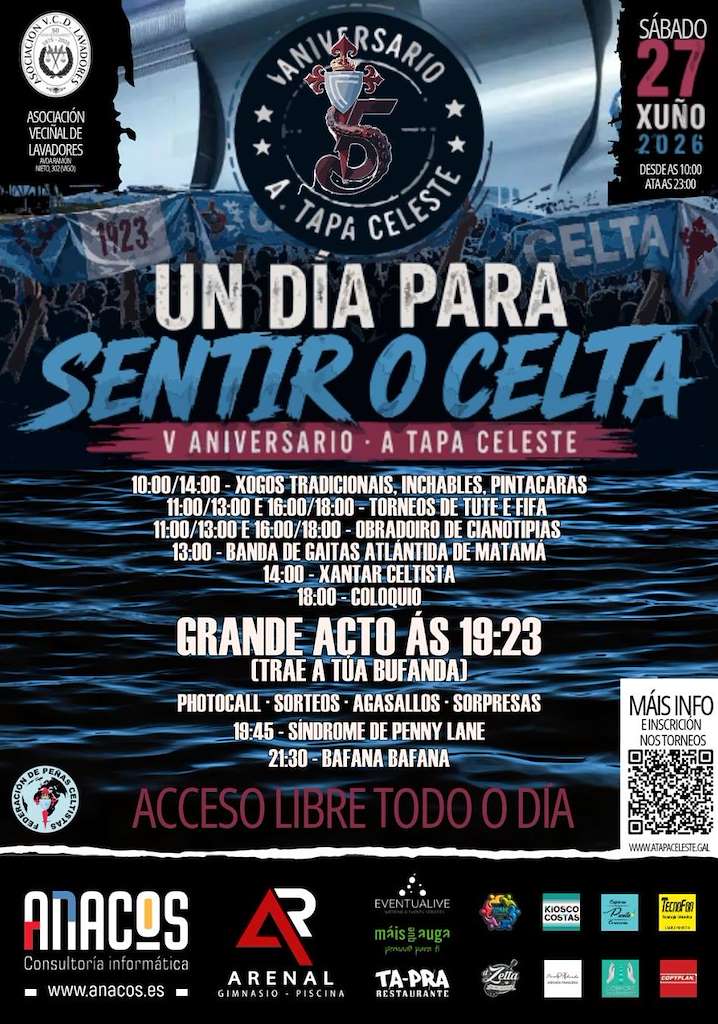 V Aniversario A Tapa Celeste en Vigo