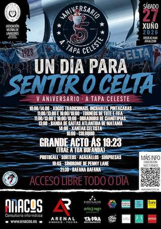 Fechas, información, programa, cartel, imágenes, mapa y ubicación de V Aniversario A Tapa Celeste (2026)  en  Vigo