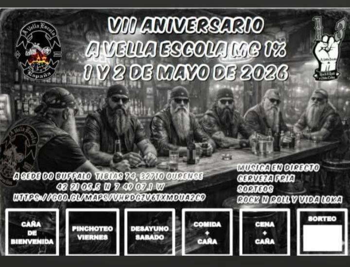 VII Aniversario A Vella Escola MC en Ourense