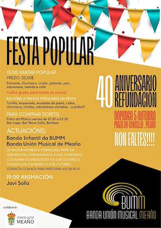 Fechas, información, programa, cartel, imágenes, mapa y ubicación de XL Aniversario Banda Unión Musical de Meaño (2025)