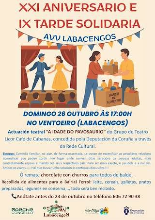 Fechas, información, programa, cartel, imágenes, mapa y ubicación de XXI Aniversario e IX Tarde Solidaria de Labacengos  (2025)  en  Moeche