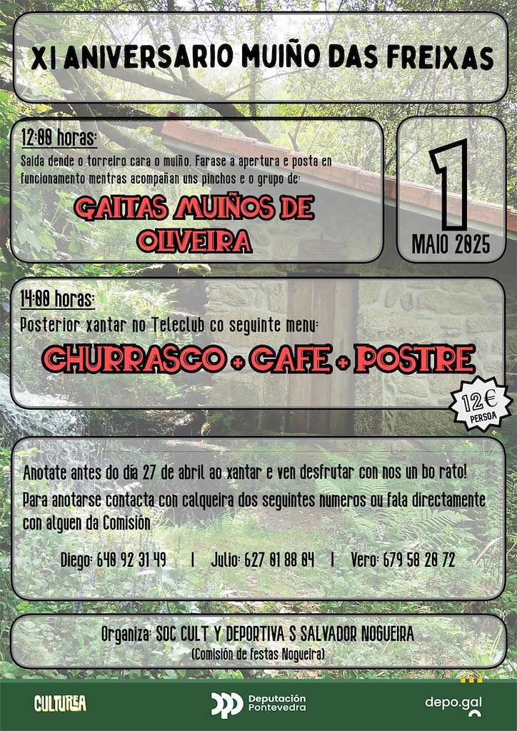 XI Aniversario Muiño das Freixas (2025) en Ponteareas
