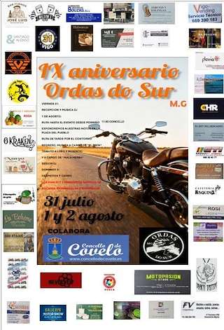 Fechas, información, programa, cartel, imágenes, mapa y ubicación de IX Aniversario Ordas do Sur  (2026)  en  Covelo