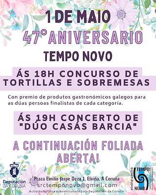 Fechas, información, programa, cartel, imágenes, mapa y ubicación de XLVII Aniversario Tempo Novo  en  A Coruña