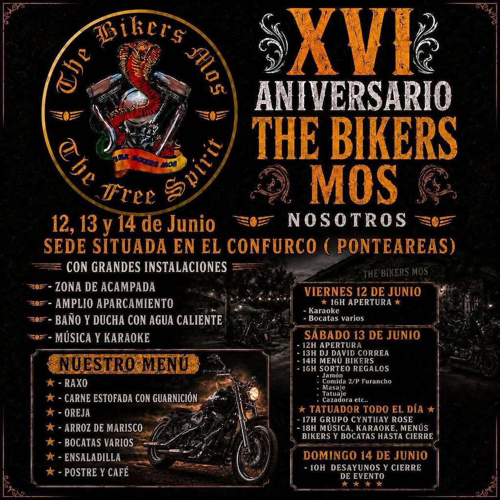 XVI Aniversario The Bikers Mos (2026) en Ponteareas