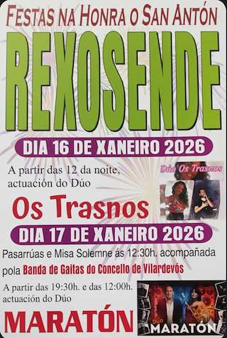 Fechas, información, programa, cartel, imágenes, mapa y ubicación de Antón de Rexosende (2026)  en  Verín