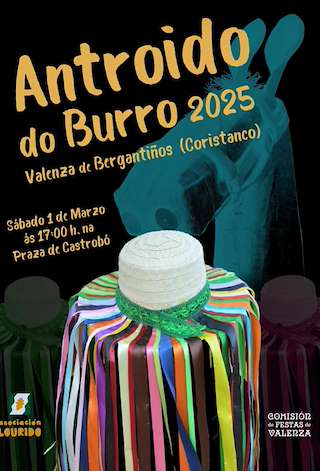 Fechas, información, programa, cartel, imágenes, mapa y ubicación de Antroido do Burro  en  Coristanco