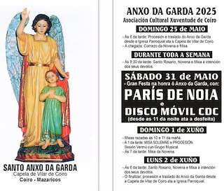 Fechas, información, programa, cartel, imágenes, mapa y ubicación de Anxo da Garda de Coiro  en  Mazaricos