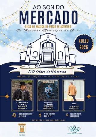 Fechas, información, programa, cartel, imágenes, mapa y ubicación de Ao Son do Mercado - Ciclo de Música de Autor en Acústico (2026)  en  Ares