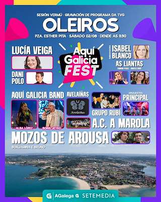 Fechas, información, programa, cartel, imágenes, mapa y ubicación de Aquí Galicia Fest  en  Oleiros