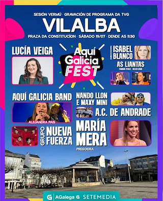 Fechas, información, programa, cartel, imágenes, mapa y ubicación de Aquí Galicia Fest  en  Vilalba