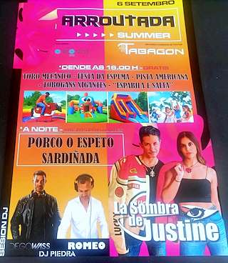Fechas, información, programa, cartel, imágenes, mapa y ubicación de Arroutada Summer de Tabagón  en  O Rosal