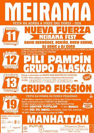 Fechas, información, programa, cartel, imágenes, mapa y ubicación de As Dores de Meirama (2026) en Cerceda