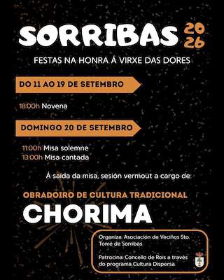 Fechas, información, programa, cartel, imágenes, mapa y ubicación de As Dores de Sorribas (2026) en Rois