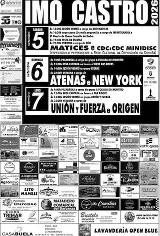 Fechas, información, programa, cartel, imágenes, mapa y ubicación de As Dores e San Roque de Imo-Castro (2026) en Dodro