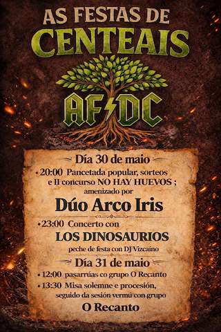 Fechas, información, programa, cartel, imágenes, mapa y ubicación de As Festas de Centeais (2026)  en  Quiroga
