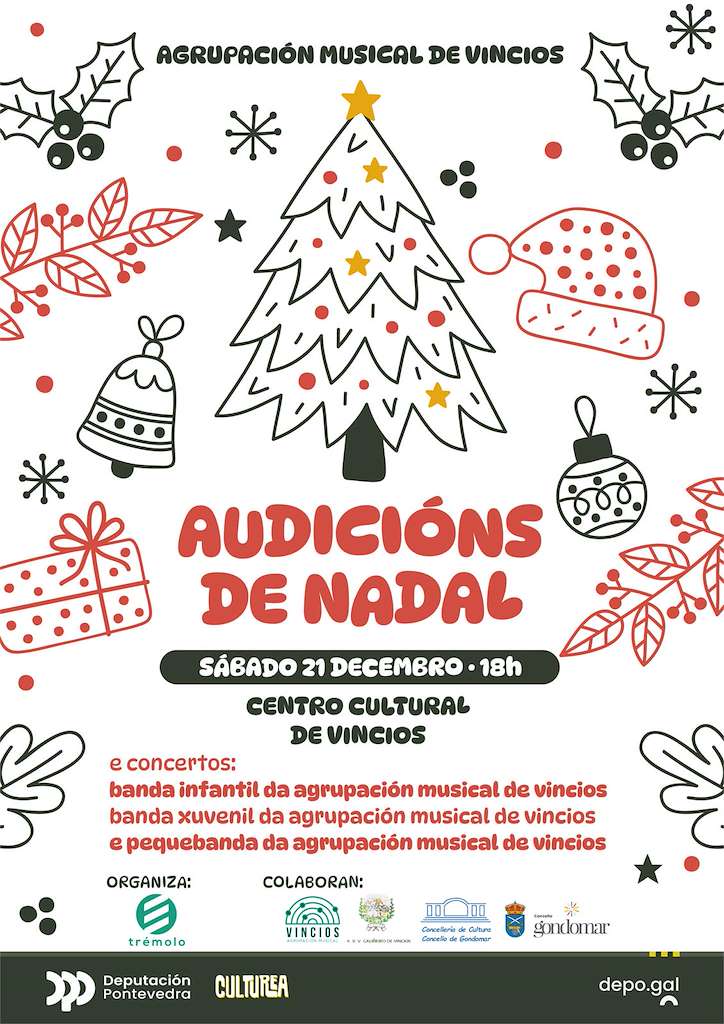 Audicións e Concerto de Nadal de Vincios en Gondomar