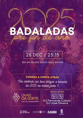 Fechas, información, programa, cartel, imágenes, mapa y ubicación de Badaladas de Pre Fin de Ano   en  Baiona