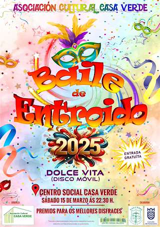 Fechas, información, programa, cartel, imágenes, mapa y ubicación de Baile de Carnaval de la Casa Verde  en  Pontevedra