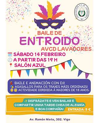 Fechas, información, programa, cartel, imágenes, mapa y ubicación de Baile de Carnaval de Lavadores  (2026)  en  Vigo