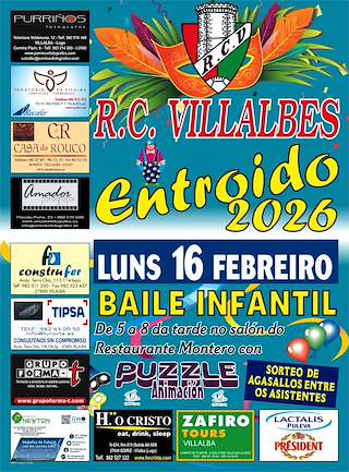 Fechas, información, programa, cartel, imágenes, mapa y ubicación de Baile de Carnaval del Racing Club Villalbés  (2026)  en  Vilalba