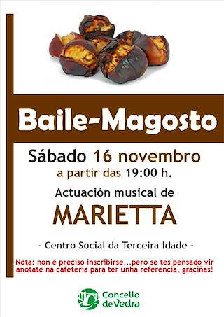 Fechas, información, programa, cartel, imágenes, mapa y ubicación de Baile - Magosto da Terceira Idade  en  Vedra