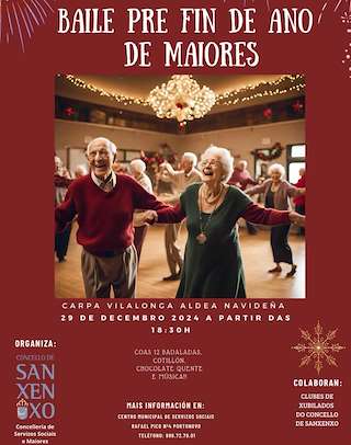 Fechas, información, programa, cartel, imágenes, mapa y ubicación de Baile Pre Fin de Ano Para Maiores  en  Sanxenxo