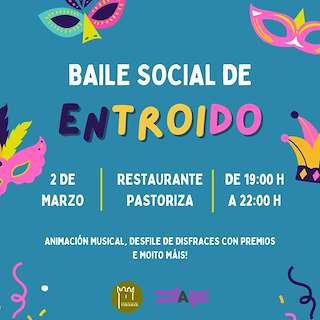 Fechas, información, programa, cartel, imágenes, mapa y ubicación de Baile Social de Entroido  en  Vimianzo