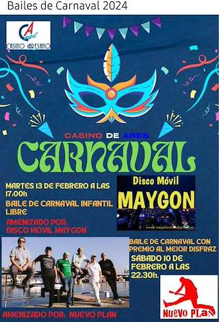 Bailes de Carnaval del Casino en Ares