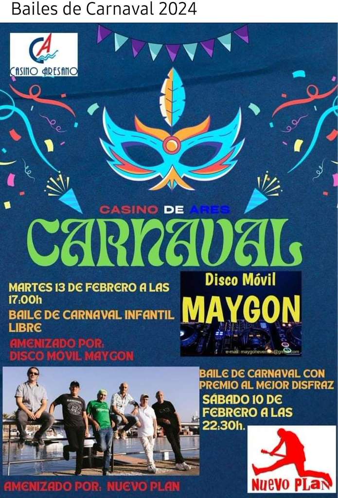 Bailes de Carnaval del Casino en Ares