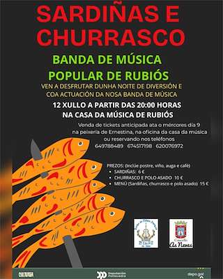 Fechas, información, programa, cartel, imágenes, mapa y ubicación de Bailongo da Banda de Música Popular de Rubiós  en  As Neves